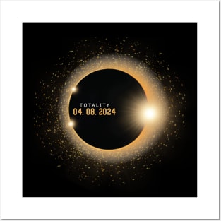 Total Solar Eclipse Totality April 8, 2024 Great American Eclipse Posters and Art